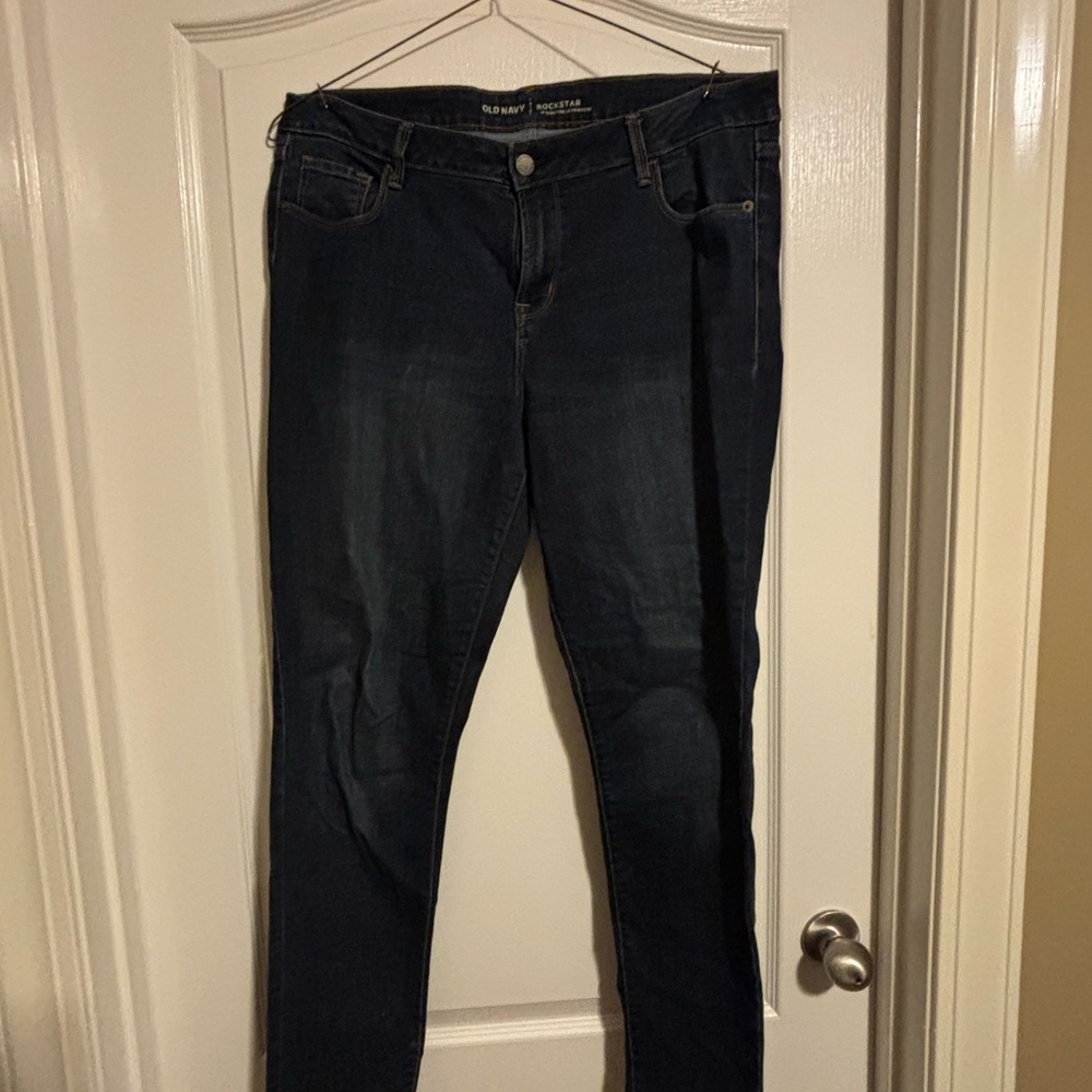 Old Navy Dark Blue Straight Leg Jeans